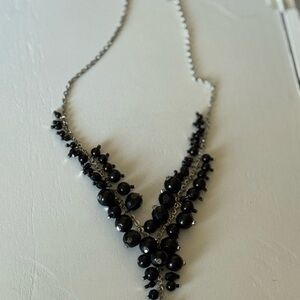 Elegant Black Beaded Necklace